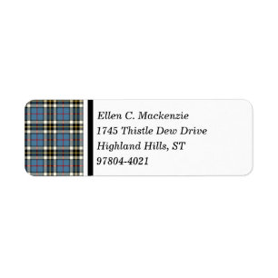 Clan Thompson Blue Dress Tartan Etiket
