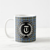 Clan Thompson Blue Dress Tartan Monogram Koffiemok (Links)