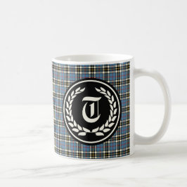 Clan Thompson Blue Dress Tartan Monogram Koffiemok