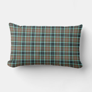 Clan Thompson Brown en Blue Hunting Tartan Kussen