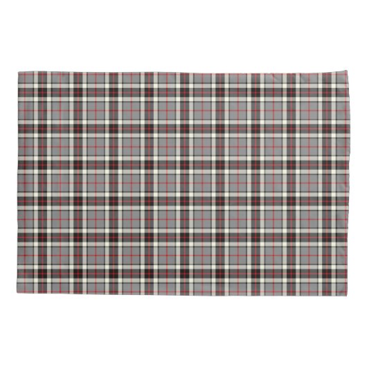 Clan Thompson Gray en Red Scottish Tartan Kussensloop (Achterkant)