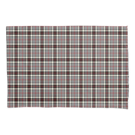 Clan Thompson Gray en Red Scottish Tartan Kussensloop (Voorkant)