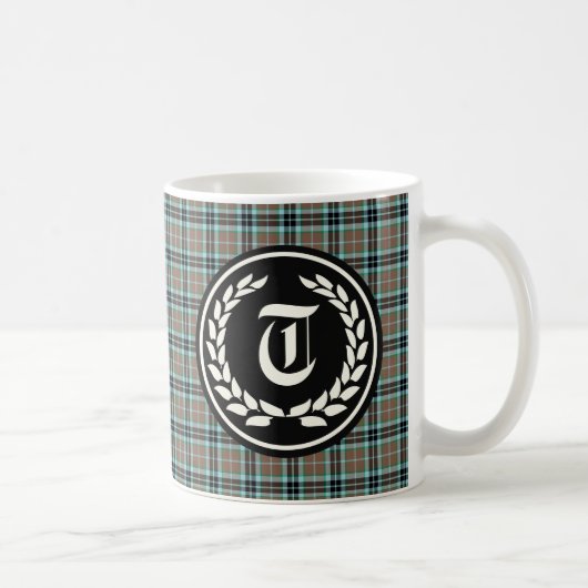 Clan Thompson Hunting Tartan Monogram Koffiemok (Rechts)