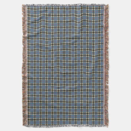 Clan Thompson Lichtblauw Schotse Tartan Deken (Voorkant Verticaal)