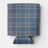 Clan Thompson Plaid grijs blauw patroon Blikjeskoeler (Voorkant)