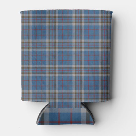 Clan Thompson Plaid grijs blauw patroon Blikjeskoeler (Voorkant)