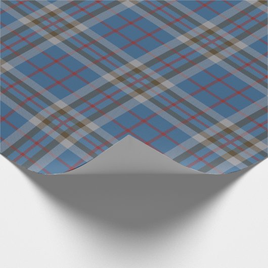 Clan Thompson Pset Blue Gray Tartan Cadeaupapier (Hoek)