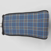 Clan Thompson Pset Grey Blue Check Tartan Golfheadcover (Voorkant)