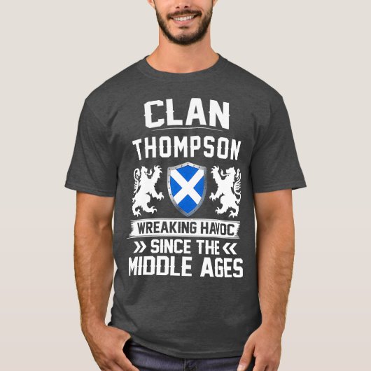 Clan THOMPSON schotse schotlandmoeders T-shirt (Voorkant)
