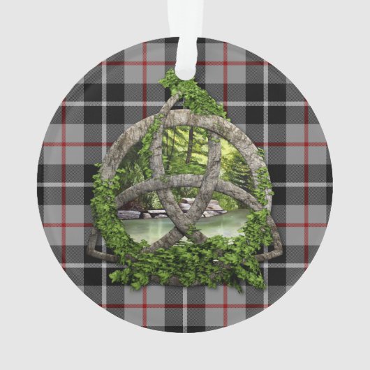 Clan Thompson Tartan Celtic Trinity Ornament (achterkant)
