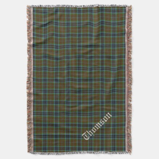 Clan Thomson Tartan Pset Custom Throw Blanket Deken (Voorkant Verticaal)