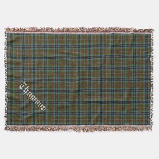 Clan Thomson Tartan Pset Custom Throw Blanket Deken (Voorkant)