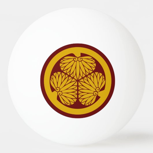 Clan Tokugawa Crest (Kamon) Ping Pong Ball (Voorkant)