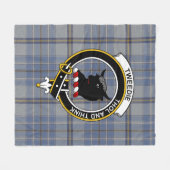 Clan Tweedie Tartan Plaid Fleece Deken (Voorkant (Horizontaal))