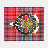 Clan Udny Tartan Pset Fleece Deken (Voorkant (Horizontaal))