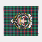 Clan Urquhart Broad Red Ancient Tartan Plaid Fleece Deken (Voorkant (Horizontaal))