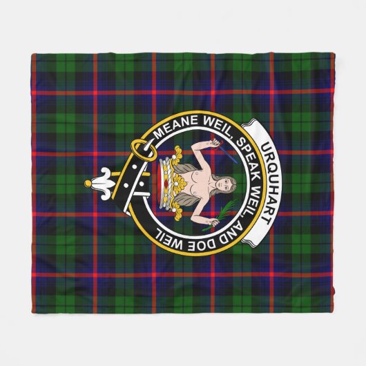 Clan Urquhart Modern Tartan Pset Fleece Deken (Voorkant (Horizontaal))