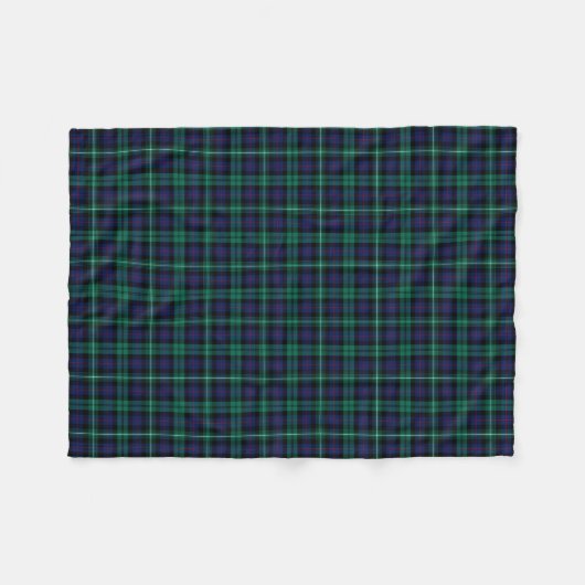 Clan Urquhart Tartan Blue en Green Scottish Pset Fleece Deken (Voorkant (Horizontaal))