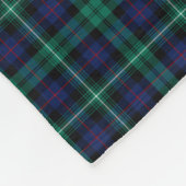 Clan Urquhart Tartan Blue en Green Scottish Pset Fleece Deken (Hoek)