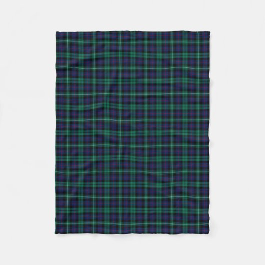 Clan Urquhart Tartan Blue en Green Scottish Pset Fleece Deken (Voorkant)