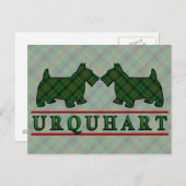 Clan Urquhart Tartan Scottie Dogs Briefkaart (Voorkant / Achterkant)