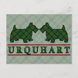Clan Urquhart Tartan Scottie Dogs Briefkaart