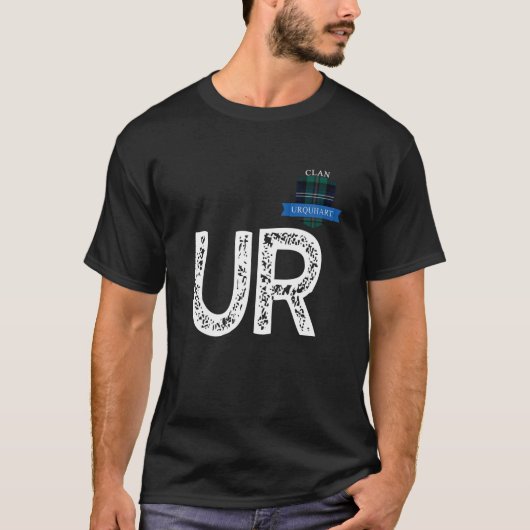Clan Urquhart U Letter R Family Matching T-shirt (Voorkant)