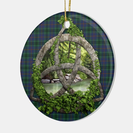 Clan Walker Tartan Celtic Trinity Keramisch Ornament (Links)