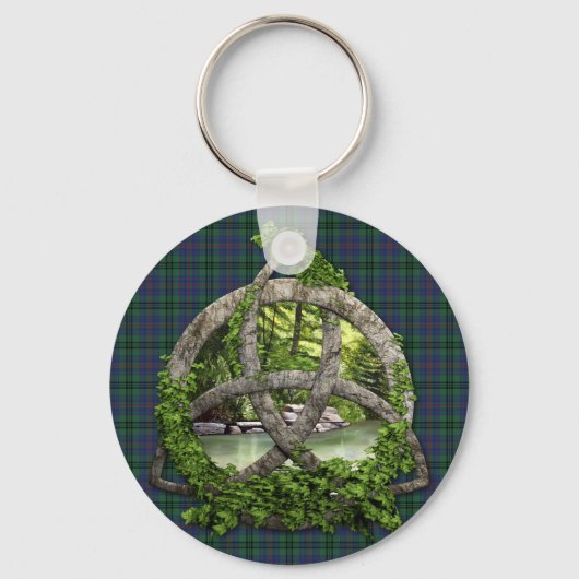 Clan Walker Tartan Celtic Trinity Sleutelhanger (Voorkant)
