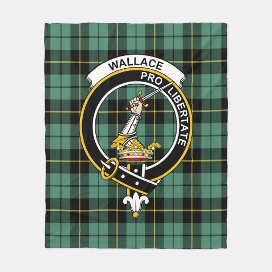 Clan Wallace Ancient Tartan Pset Fleece Deken (Voorkant)
