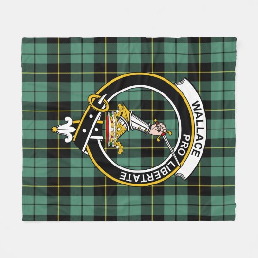 Clan Wallace Ancient Tartan Pset Fleece Deken (Voorkant (Horizontaal))
