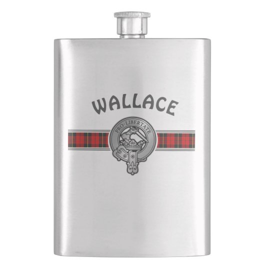 Clan Wallace (bewerken) Crest & Tartan Flacon (Voorkant)