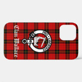Clan Wallace Crest Badge en Tartan Case-Mate iPhone Case (Achterkant (horizontaal))
