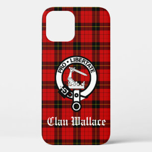 Clan Wallace Crest Badge en Tartan Case-Mate iPhone Case