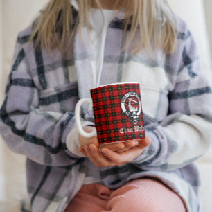 Clan Wallace Crest Badge en Tartan Koffiemok