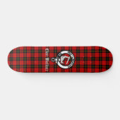 Clan Wallace Crest Badge en Tartan Persoonlijk Skateboard (Horizontaal)
