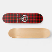 Clan Wallace Crest Badge en Tartan Persoonlijk Skateboard (Horizontaal)