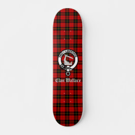 Clan Wallace Crest Badge en Tartan Persoonlijk Skateboard