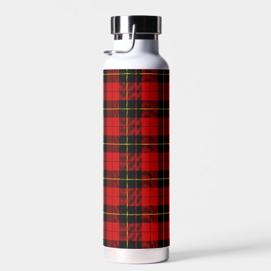 Clan Wallace Crest Badge en Tartan Waterfles (Rechts)