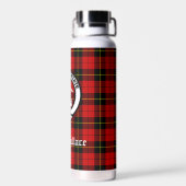 Clan Wallace Crest Badge en Tartan Waterfles (Achterkant)