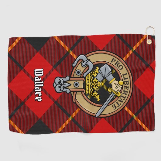 Clan Wallace Crest Golf Towel Golfhanddoek (Horizontaal)