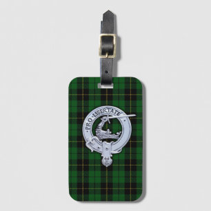 Clan Wallace Crest & Hunting Tartan Bagagelabel