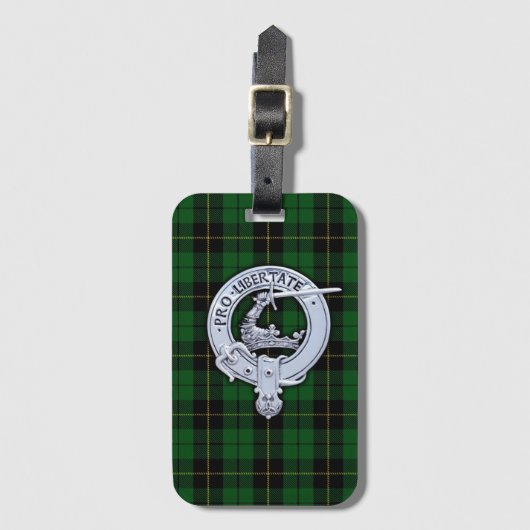 Clan Wallace Crest & Hunting Tartan Bagagelabel (Voorkant (verticaal))