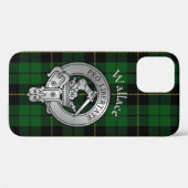 Clan Wallace Crest & Hunting Tartan Case-Mate iPhone Case (Achterkant (horizontaal))