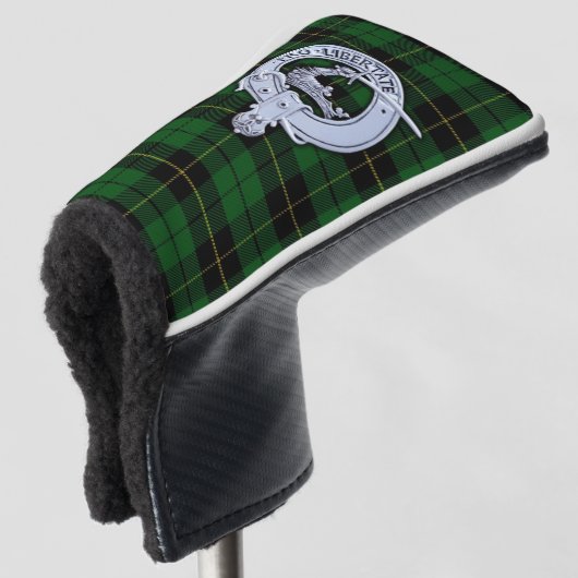 Clan Wallace Crest & Hunting Tartan Golfheadcover (3/4 voorkant)