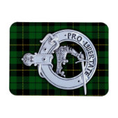 Clan Wallace Crest & Hunting Tartan Magneet (Horizontaal)