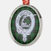 Clan Wallace Crest & Hunting Tartan Metalen Ornament (Links)
