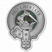 Clan Wallace Crest & Hunting Tartan Sticker (Voorkant)