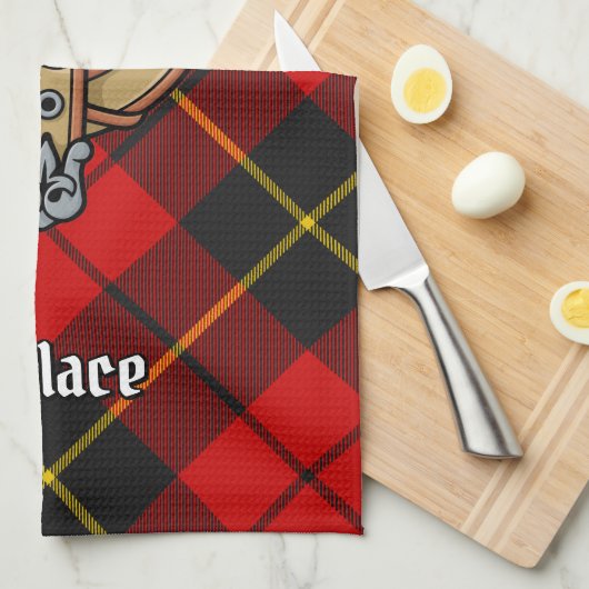 Clan Wallace Crest Kitchen Towel Theedoek (Quarter Fold)