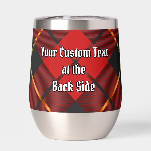 Clan Wallace Crest over Tartan (Achterkant)